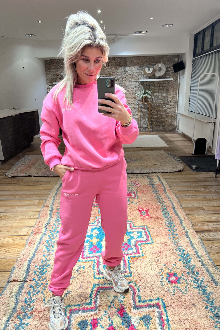 LA Jogging Sweater Roze